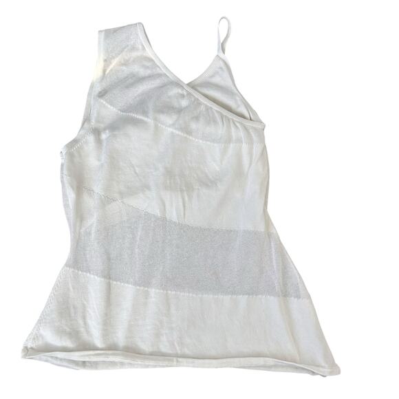 Cult Gaia White Masika Knit Sheer Tank Top Sz S - Picture 1 of 5